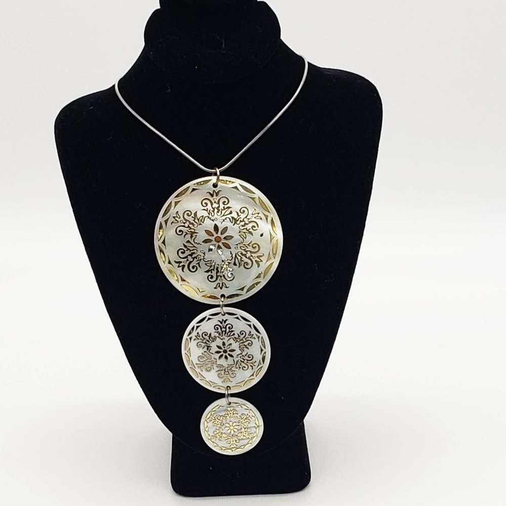 Three tiers seashell necklace